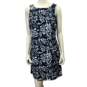 CROWN IVY EYELET FLORAL PRINT COTTON SHEATH DRESS‎  SIZE 10